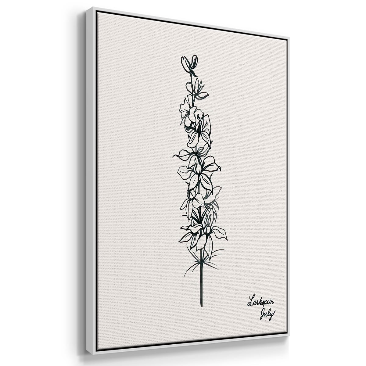 Annual Flowers VII - Framed Gallery Wrapped Holiday Canvas - 27 x 41 - White Frame
