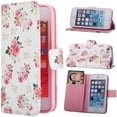 thumbnail image 1 of For iPhone 4 4S 5 5S 5C New Magnetic Flip Leather Wallet Case Cover Flower, 1 of 5