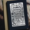 thumbnail image 7 of 7x4 Inch Happy Birthday Party Theme Metal Stencils Stainless Steel Painting Stencils for Wood Carving Drawings and Scrapbooking Project, 7 of 7