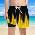 thumbnail image 2 of LIIPEE Boys Athleisure Shorts Summer Color Block Mesh Loose Fit Drawstring Waist Sport Shorts Kids Lightweight Breathable Fashion Versatile Bottoms,9-10 Years, 2 of 4
