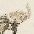 thumbnail image 3 of Natural Gold Sequined Elephant Trio Lumbar Pillow, 3 of 3