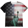 thumbnail image 1 of 4th of July Let Lady Liberty Light the Way All Over Youth T Shirt Multi YXL, 1 of 2