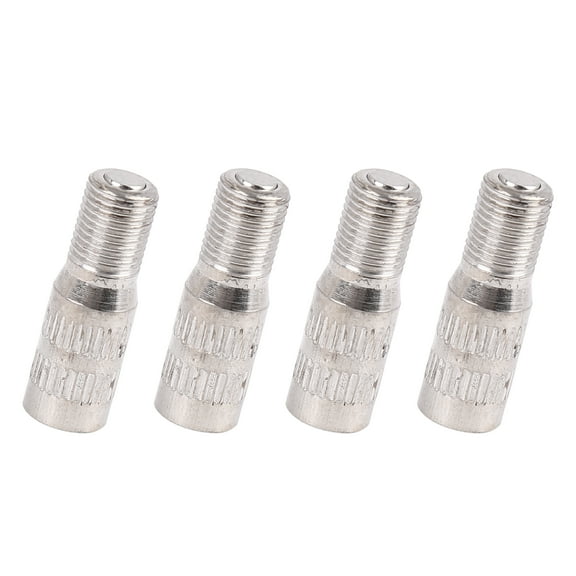 Unique Bargains 4pcs Car 27mm Chrome Tyre Wheel Valve Stem Extension Extender