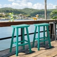 thumbnail image 6 of NALONE 24 Inch Outdoor Bar Stools Set of 2, HDPE Bar Chairs with Footrest, Weather Resistant Barstools Outside Bar Height Stools for Bar, Kitchen Counter, Balcony (Aruba, 24'' Barstools Set of 2), 6 of 10