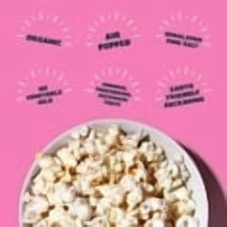 LesserEvil Organic Popcorn, Himalayan Pink, 4.6 oz-4pk, With Olive Green Bowl By ValueNest