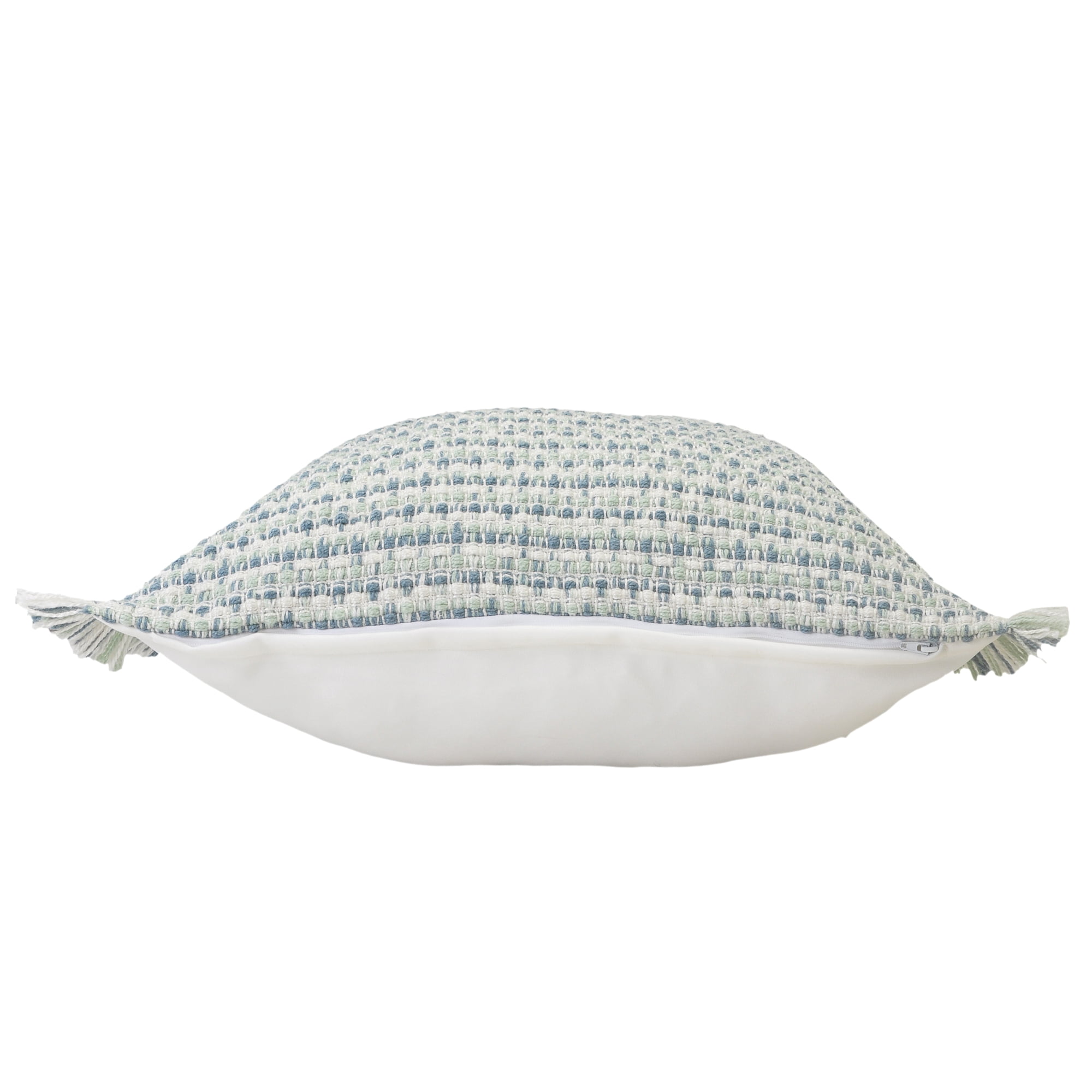 Birch Harbour Bailey 24" x 24" Blue/Green Striped Outdoor Adult Decorative Throw Pillow