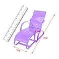 thumbnail image 3 of serony 1/6 Mini Chaise de Maison de Poupée Jouets Miniatures Longue Pont Longue Chaise de Pont Modèle Mini Meubles Non Assemblés Décoration Maison DIY Violet, 3 of 8