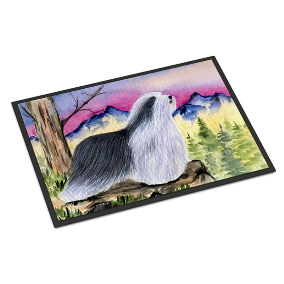 Carolines Treasures SS8338MAT Bearded Collie Doormat 18x27 27"L x 18"W multicolor