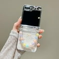 thumbnail image 3 of Phone Case for Samsung Galaxy Z Flip 6,Clear Folding Protective Phone Shell,Shockproof Anti-Fall Phone Cover with Chain (Bow), 3 of 8