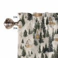 thumbnail image 5 of Winter Christmas Kitchen Curtains and Valances Set, Tree Farmhouse Beige Linen Texture Rod Pocket Window Valance 18 Inch Window Curtain Panels for Living Room Bedroom Laundry, 27.5x24in, 3 Pieces, 5 of 7