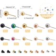 thumbnail image 2 of 20 pendientes de bola texturizados de acero inoxidable de 2 tamaños y 5 colores con tuercas para pendientes, accesorios esféricos para pendientes, pendientes hipoalergénicos para hacer joyas DIY., 2 of 9
