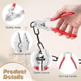 thumbnail image 3 of Chain Pliers, 7 Inch Fixture Link Pliers, Malleable Iron Chain Pincers, Opener Closer Remover Pincers, Light Link Tool with Rubber Grip for Chandelier Shackle Light Fixture Accessories, Red, 3 of 7