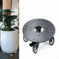 thumbnail image 2 of JIhuahe Plant Stand with Wheels, Thick Aluminum Alloy Rolling Plant Caddy, Holds 12 Inch Planters and up to 500lbs, Locking Casters for Indoor Outdoor Use,Black, 2 of 5