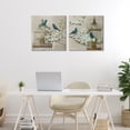 thumbnail image 2 of Stupell Industries Spring Bluebirds Menagerie 2 Piece Canvas Wall Art Set design by Elaine Vollherbst, 17 x 17, 2 of 7