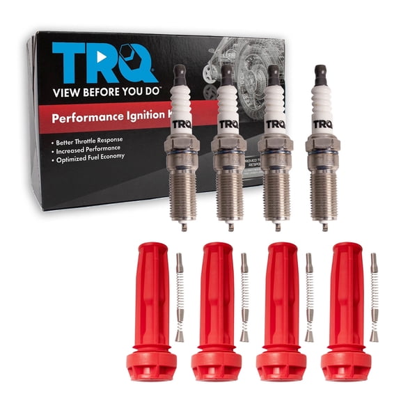 TRQ Ignition Coil and Spark Plug Kit 8 Piece Fits 2019-2021 Ford Edge 2020-2021 Escape Explorer Ranger 2019-2023 Transit Connect Lincoln Corsair Nautilus