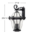 thumbnail image 2 of Hinkley Lighting H2446 25.75" Height 4 Light Lantern Outdoor Wall Sconce From Th, 2 of 4