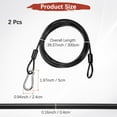 thumbnail image 3 of Cable de Seguridad con Ganchos y Bucles [2Pcs] - 9.84ft / 118.1 Pulgadas Cable de Seguridad para Candado de Equipaje de Acero Inoxidable para Bicicletas y Equipaje - [Negro], 3 of 6