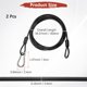 thumbnail image 3 of Cable de Seguridad con Ganchos y Bucles [2Pcs] - 9.84ft / 118.1 Pulgadas Cable de Seguridad para Candado de Equipaje de Acero Inoxidable para Bicicletas y Equipaje - [Negro], 3 of 6