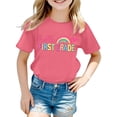 thumbnail image 2 of Boys & Girls Crew Neck Short Sleeve T-Shirts,Comfortable Breathable Casual Tops for Daily Back-to-School Outfits, 2 of 3