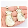 thumbnail image 2 of Diamond-Cut Money Bag Pendant Unisex Adult Solid 10K Yellow Gold, All Sizes - Goldum NYC, 2 of 4