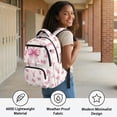 thumbnail image 5 of Yspwyqan Girls Pink Camo School Backpack, 17 Inch Laptop Backpack, Lightweight Multi-Pocket Fits 15.6 Laptop, Deer Bow Casual Purse for Primary Elementary Back to School, 5 of 7