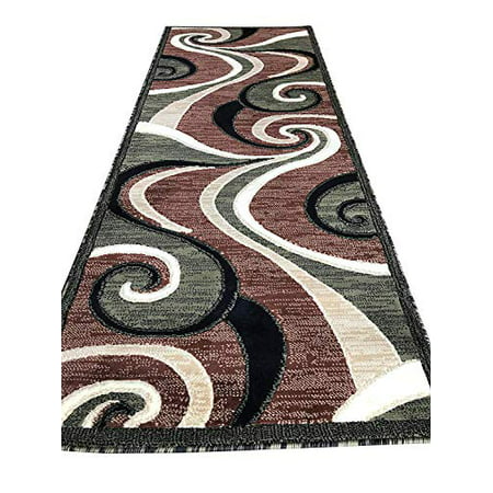 Area Rug Carpet King Green Swirl Design, How To Get Area Rug Lay Flat On Carpet