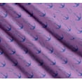 thumbnail image 3 of Soimoi Purple Cotton Poplin Fabric Anchor Hook Nautical Fabric Prints By Yard 56 Inch Wide, 3 of 7