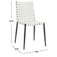 thumbnail image 6 of SAFAVIEH Rayne Woven Dining Chair, White/Black, Set of 2 (15.8 in. W x 19.8 in. D x 33.5 in. H), 6 of 7