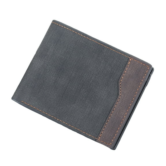 LONGshukeji Fashion ID Short Wallet Bag Women Men Leather Purse Multiple Card Slots Clutch Bag