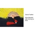 thumbnail image 2 of Happy Feather Abanico De Plumas De Marabú De Mano Estilo Vintage De Los Años 20 Abanico De Mano Para Fiesta De Disfraces Y Baile-Amarillo, 2 of 5