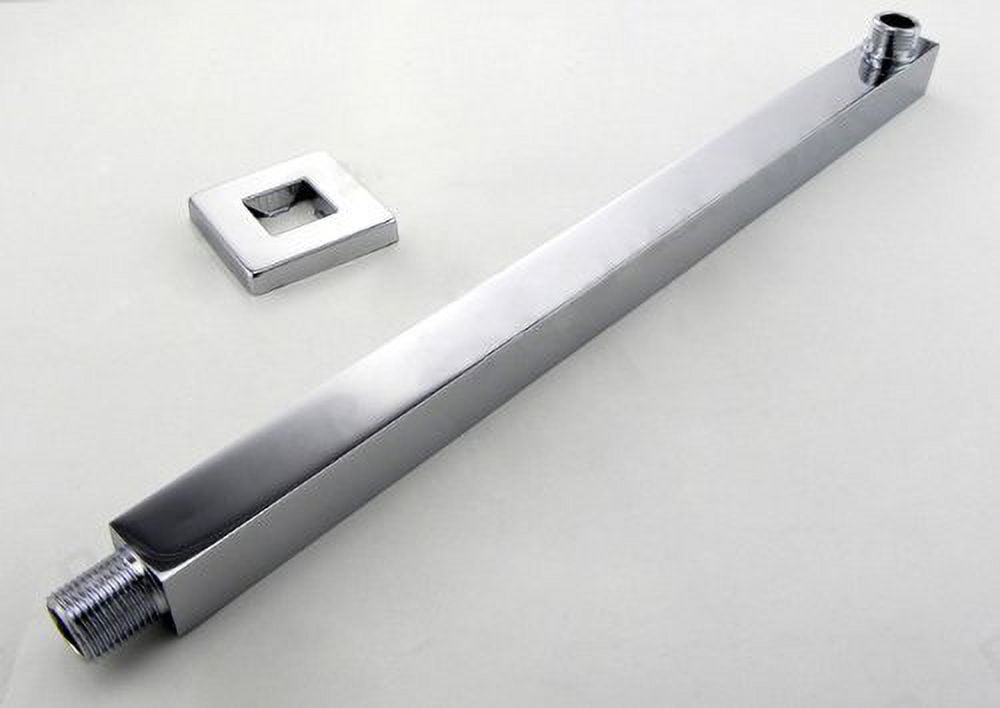 Cascada 8 Inch Wall Mount Square Multi Color LED Rain Shower Head, Brushed Nickel (include Shower Arm)