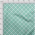thumbnail image 2 of oneOone Cotton Poplin Aquamarine Fabric Floral & Tiles Moroccan Diy Clothing Quilting Fabric Print Fabric By Yard 42 Inch Wide, 2 of 4