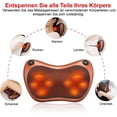 thumbnail image 5 of Masajeador Shiatsu Cojín de masaje 3D con función de calor, masajeador de cuello eléctrico, masaje giratorio para relajación de los músculos del cuello, hombros y espalda, para el hogar, la oficina y, 5 of 5