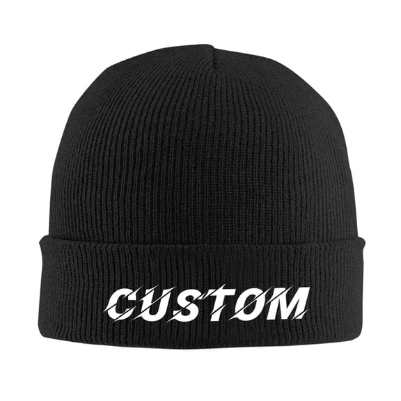 Custom Beanie Hat for Men, Add Your Photo, Pattern, Name or Text, Customized Winter Gift for Dad, Husband, Son, boyfriend.