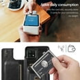 thumbnail image 3 of for Samsung Galaxy A22 5G (Not 4G) Wallet Case with Card Holder,PU Leather Kickstand Card Slots Case Double Magnetic Clasp Durable Shockproof Cover for Samsung Galaxy A22 5G Black-SK, 3 of 17