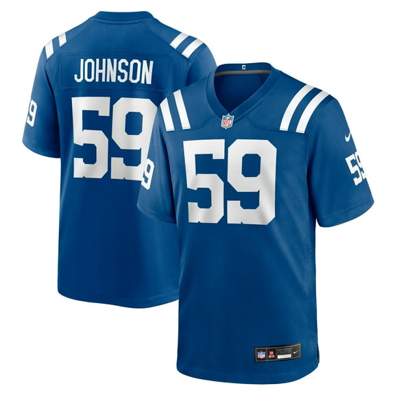 Men's Nike Buddy Johnson Royal Indianapolis Colts Team Game Jersey