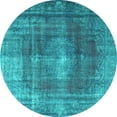 thumbnail image 1 of Ahgly Company Machine Washable Indoor Round Persian Turquoise Blue Bohemian Area Rugs, 6' Round, 1 of 4