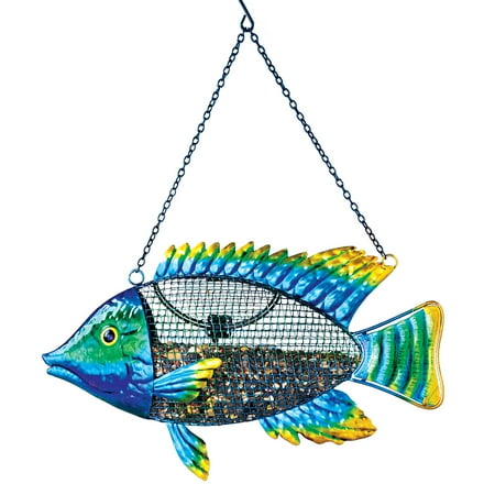 Tropical Fish Hanging Wire Mesh Garden Bird Feeder Walmart Com