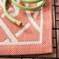 thumbnail image 4 of SAFAVIEH Courtyard Finian Distressed Geometric Indoor/Outdoor Area Rug Terracotta/Light Beige, 5'3" x 7'7", 4 of 9
