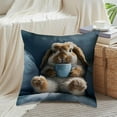 thumbnail image 4 of Animal Print Pillowcase - Rabbit Series, 17.7x17.7 inch Cute Print Sofa Cushion Cover, Bedroom Living Room Decorative Pillowcase, 4 of 6