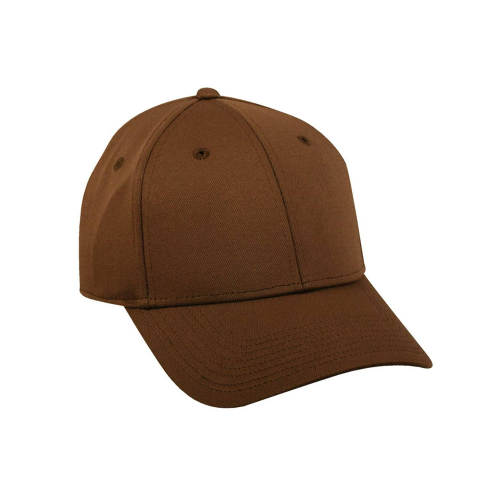 Flex Fitted Baseball Cap Hat Brown Small Medium Walmart