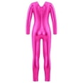 thumbnail image 2 of Aislor Kids Girls' Shiny Metallic Long Sleeves Full Length Gymnastics Dance Jumpsuit, 2 of 7