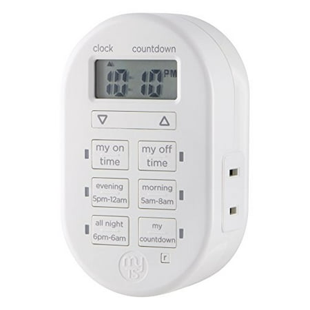 myTouchSmart Programmable Indoor Plug-In Digital Timer, 1-Outlet, (Best Electrical Outlet Timers)