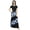 Black & Indigo Blue, variant on Bimba Women's Long Maxi Dress Shibori Print Rayon Summer Boho Holiday Dress-4
