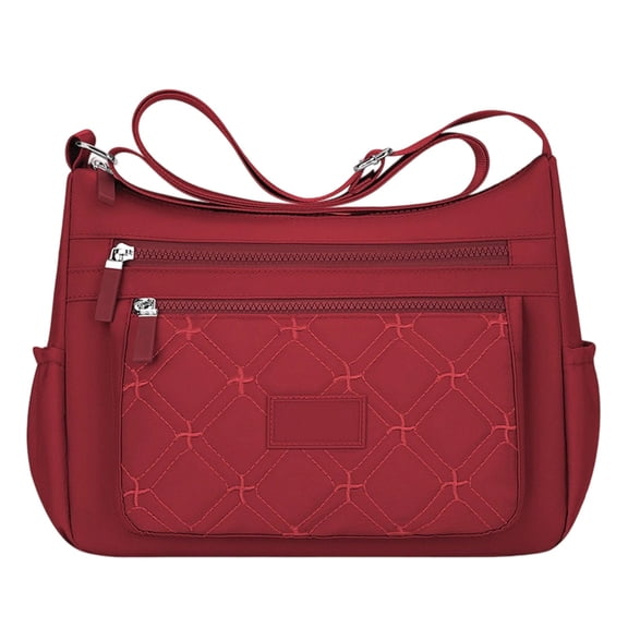 DGMIOCS Crossbody Bag for Women, Shoulder Purse Handbag Messenger Bag, Trendy Pocketbooks, Waterproof and Multi-Pockets Red