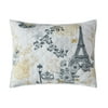Mainstays Multicolor Classic Paris Polyester Pillow Sham, Standard (1 Count)