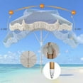 thumbnail image 6 of 6.5FT Portable Garden Umbrella With Fringe Outdoor Market Patio Umbrella Heavy Duty Beach Umbrellas For Sand Tilt Pool Umbrella UPF50+ Sun Protection Table Umbrella Outdoor Patio Boho, 6 of 7