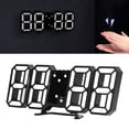 thumbnail image 4 of 3D LED Digital Clock, 3D Digital Clock Energy Saving Automatic Brightness Adjustment Detachable Base Low Power Consumption  For Office For Home For Living Room Black Shell Red, 4 of 8