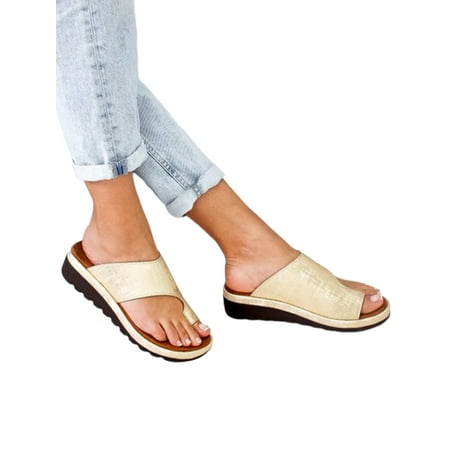 

Sanviglor Women Slides Summer Slide Sandal Slip On Wedge Sandals Indoor Outdoor Leopard Print Comfort Shoe Non-Slip Backless Casual Shoes Gold 7.5