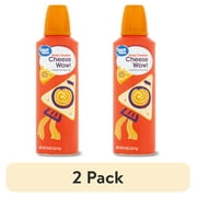 (2 pack) Great Value Cheese Wow! Spray Cheese, Sharp Cheddar, 8 oz
